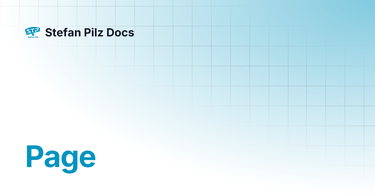 Thumbnail for Stefan Pilz Docs | GitBook